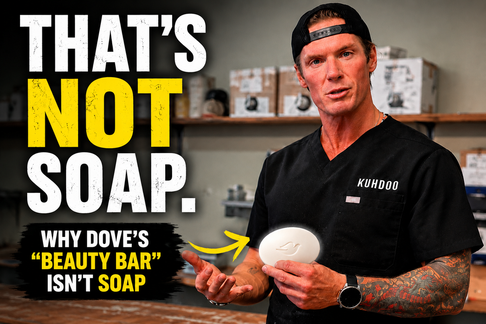 Man holding bar of soap, "What Is Tallow Soap & Why Is Everyone Using It?"