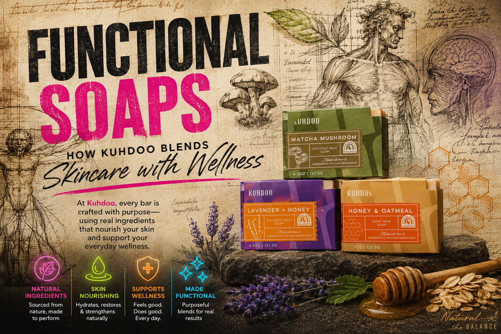 Info Graphic, "Functional Soaps: How Kuhdoo Blends Skincare With Wellness"