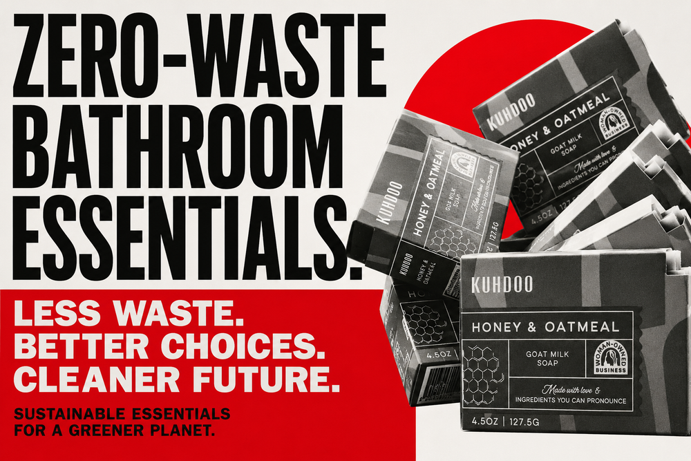 honey & oatmeal bar soaps by Kuhdoo, "Zero-Waste Bathroom Essentials"