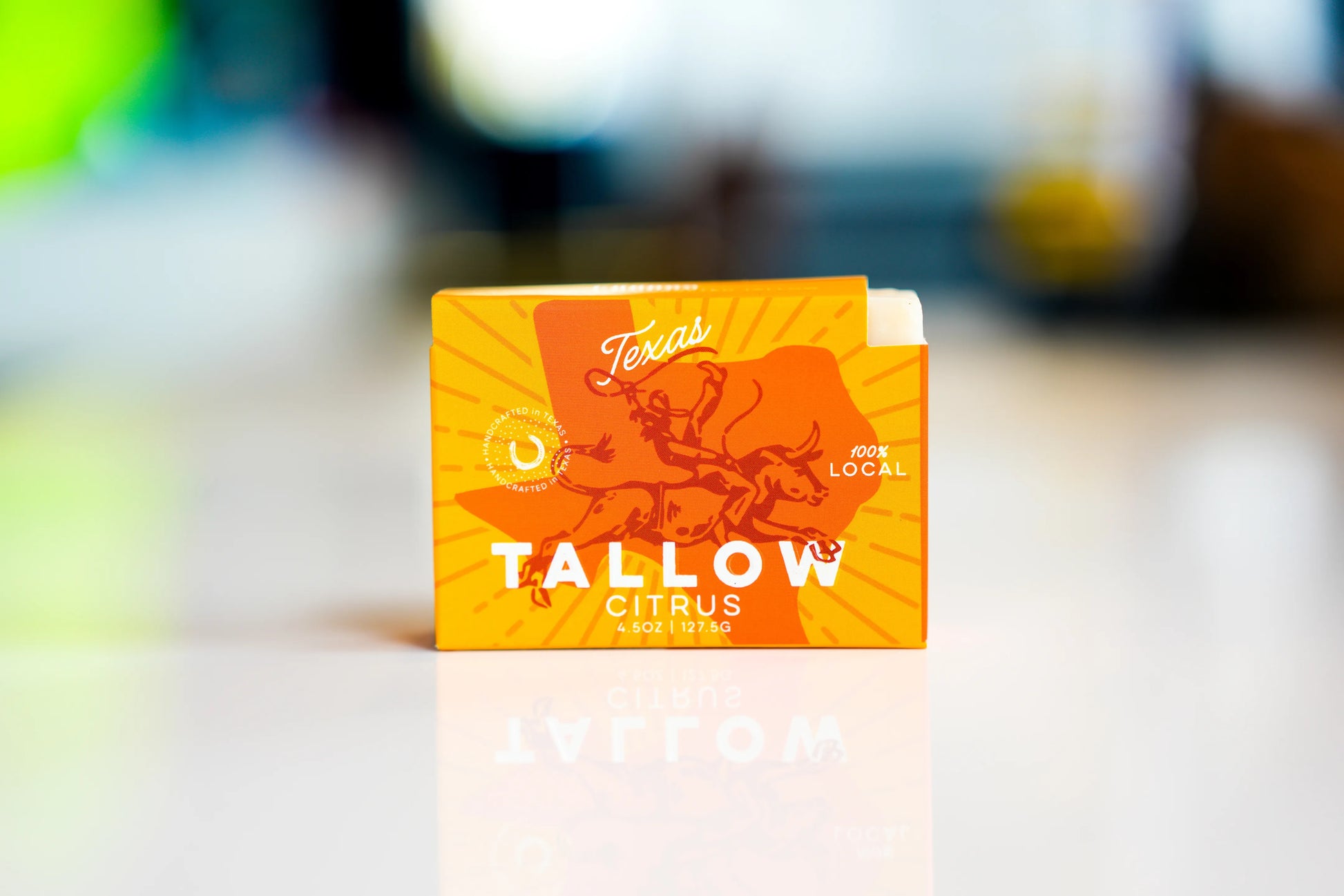 Citrus tallow soap bar front packaging - Kuhdoo (The Best Soap on Earth)