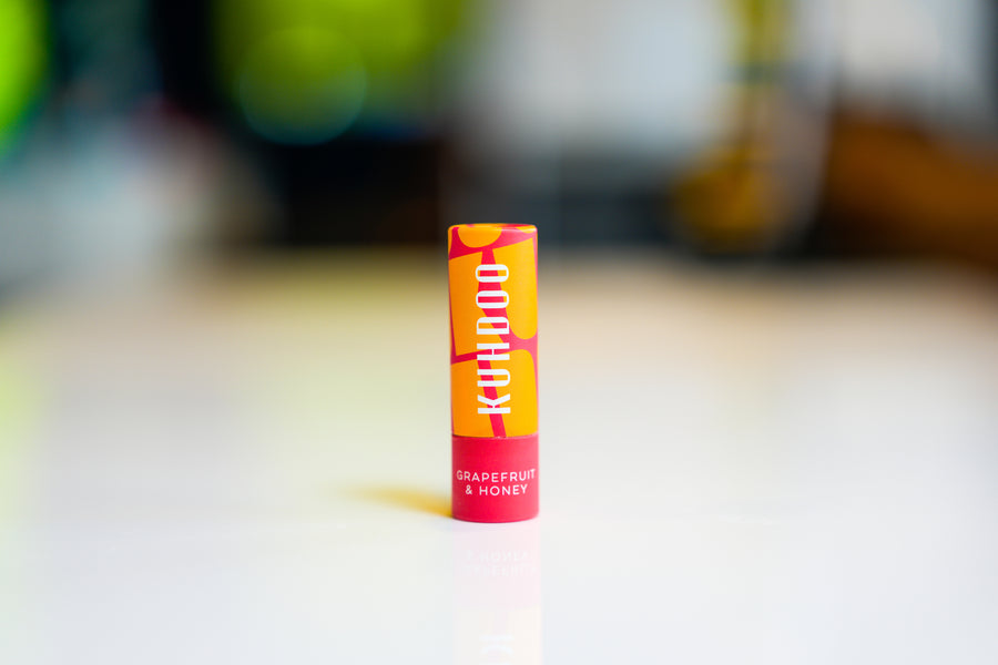 Grapefruit honey lip balm with sweet citrus notes