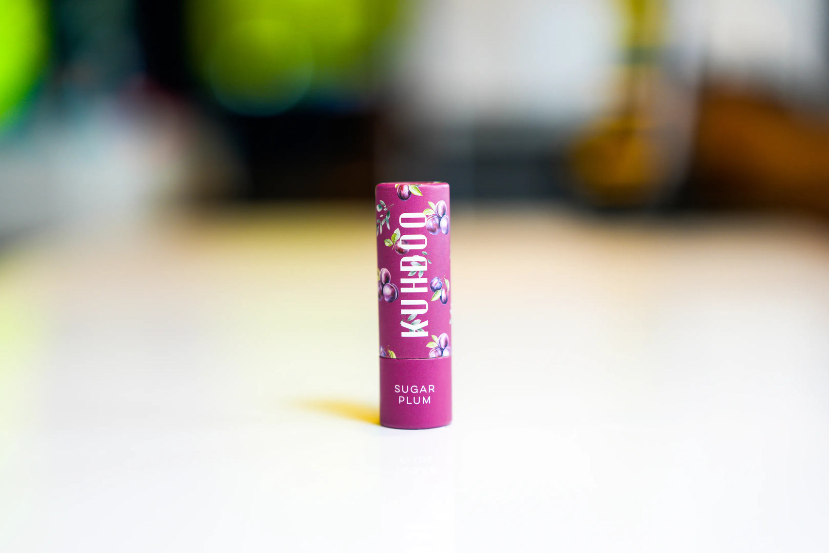 Plum lip balm with antioxidant‑rich fruity formula