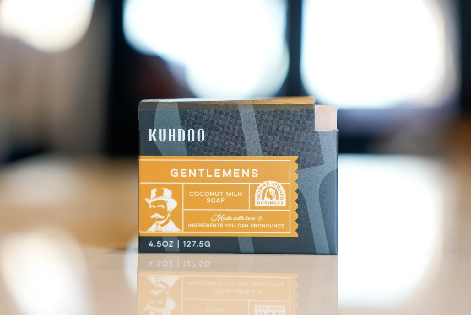 Gentlemens Soap Bar front packaging - Kuhdoo (The Best Soap on Earth)
