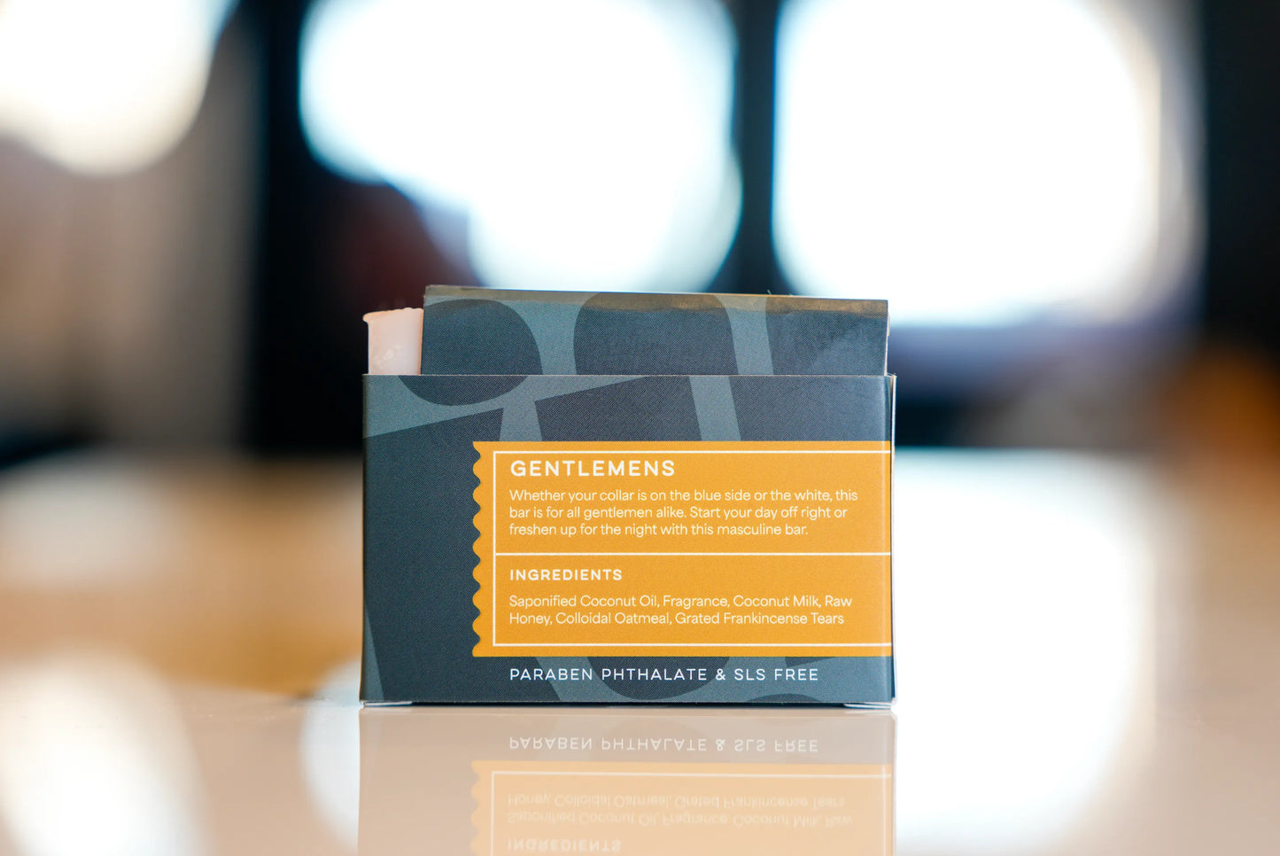 Gentlemens Soap Bar front packaging - Kuhdoo (The Best Soap on Earth)
