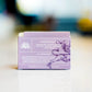 Lavender tallow soap back label with calming properties