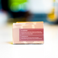 Almond honey soap back label with nourishing oils, showing ingredients and eco-friendly label