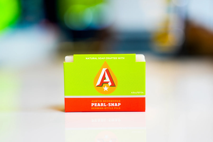 Pearl Snap beer soap bar front packaging - Kuhdoo (The Best Soap on Earth)